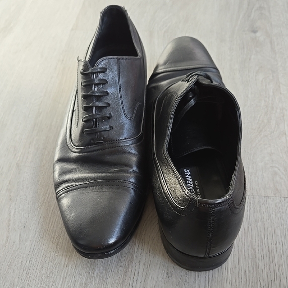 Dolce & Gabbana Men\'s Vero Cuoio Dark Leather Lace Oxfords Size 8.5 main image 8